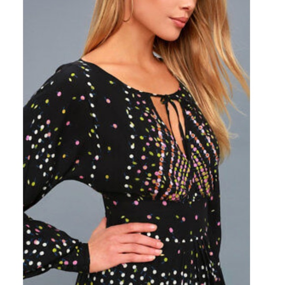 Free People Coryn Print Dress, backless sz 2 - Picture 3 of 10